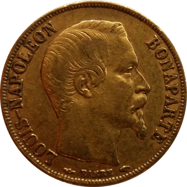 French Napoleon 20 Franc gold coin